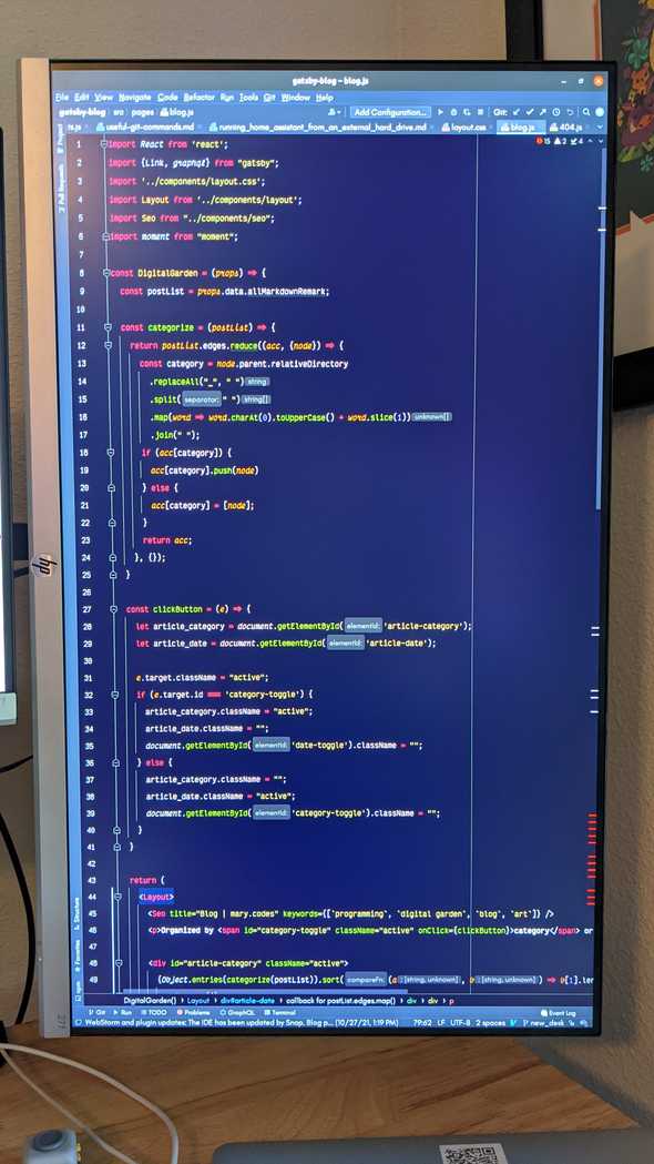 Portrait monitor code example