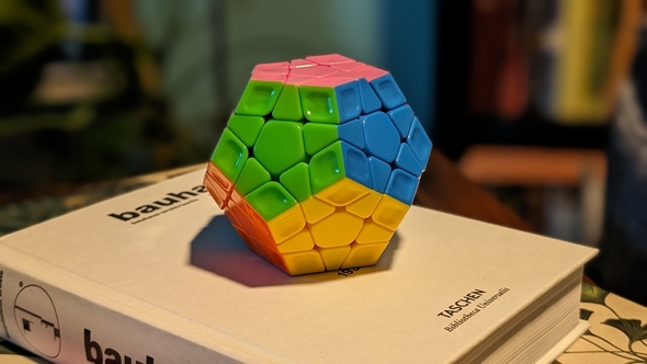 Solved megaminx cube