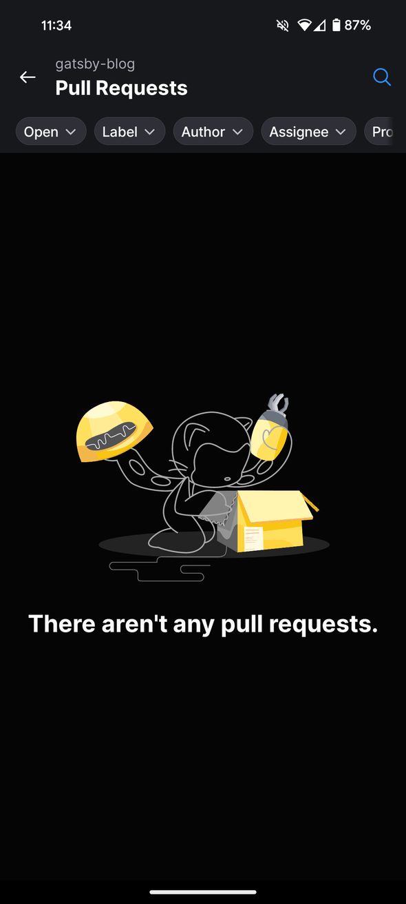 No pull request button