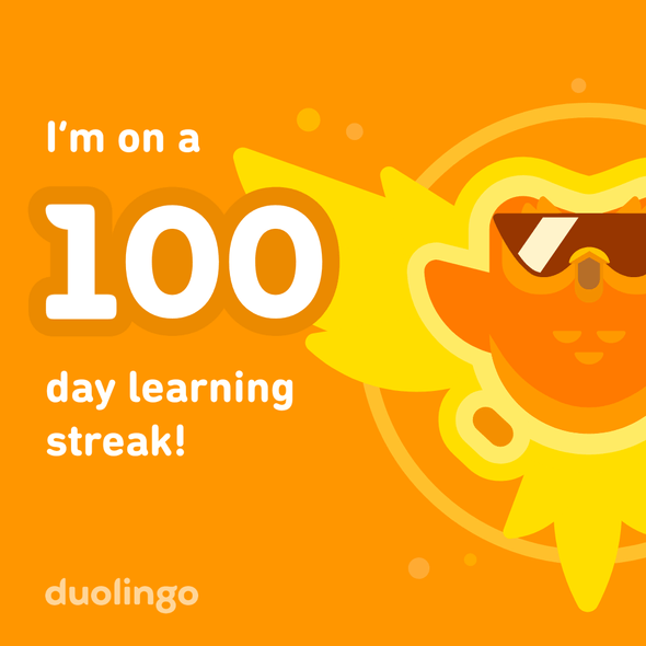 Duolingo 100 days
