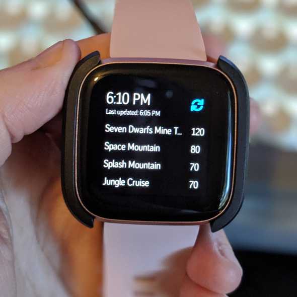 Fitbit WDW wait times app