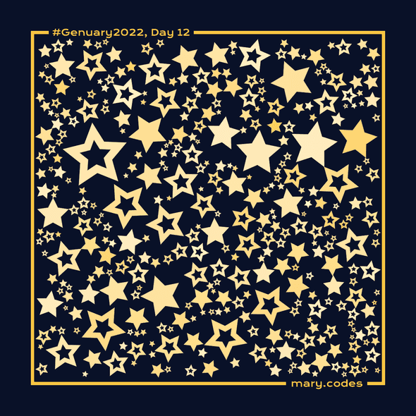 Stars packed into a square